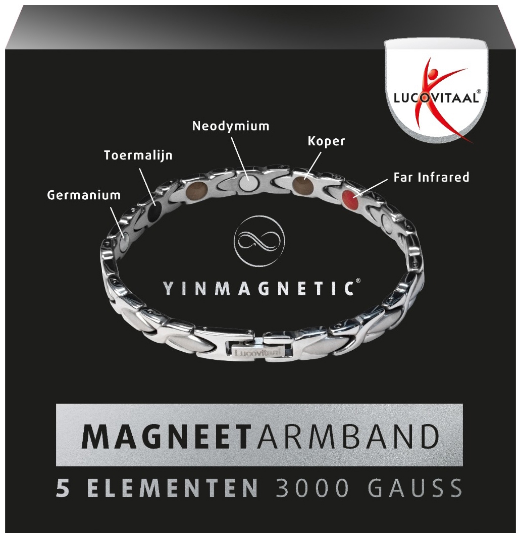 Lucovitaal Armband Magneet Yinmagnetic Zilver 1 stuk