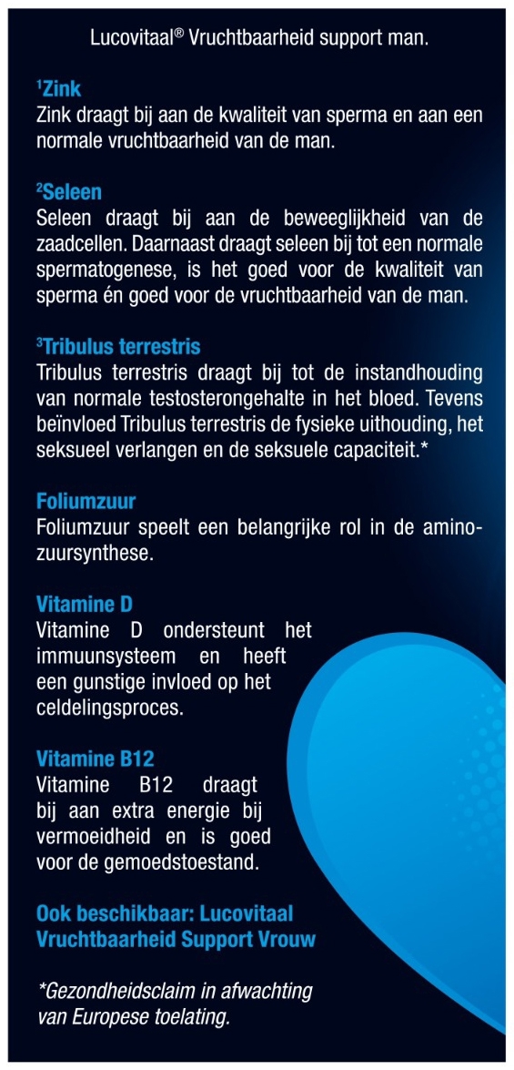 Lucovitaal Vruchtbaarheid Support Man 60 Tabletten