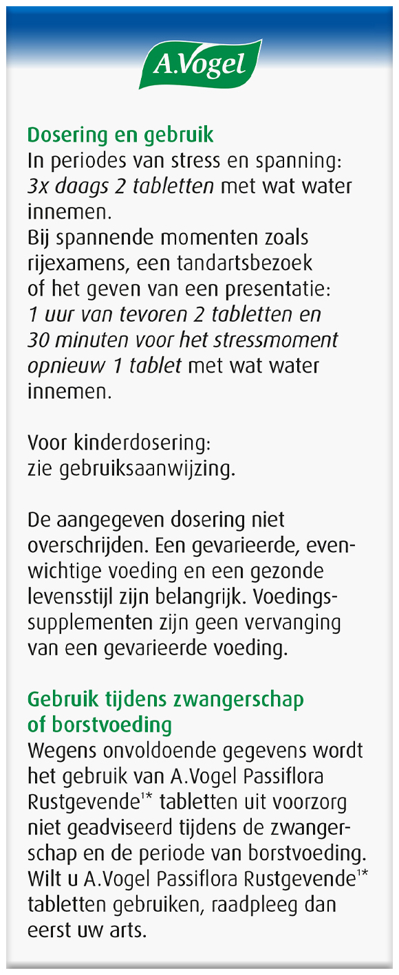 A.Vogel Passiflora Rustgevende tabletten 80 stuks
