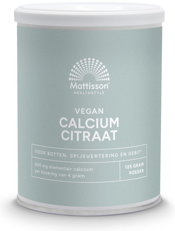 Calcium citraat poeder - 21% elementair calcium 125 gram