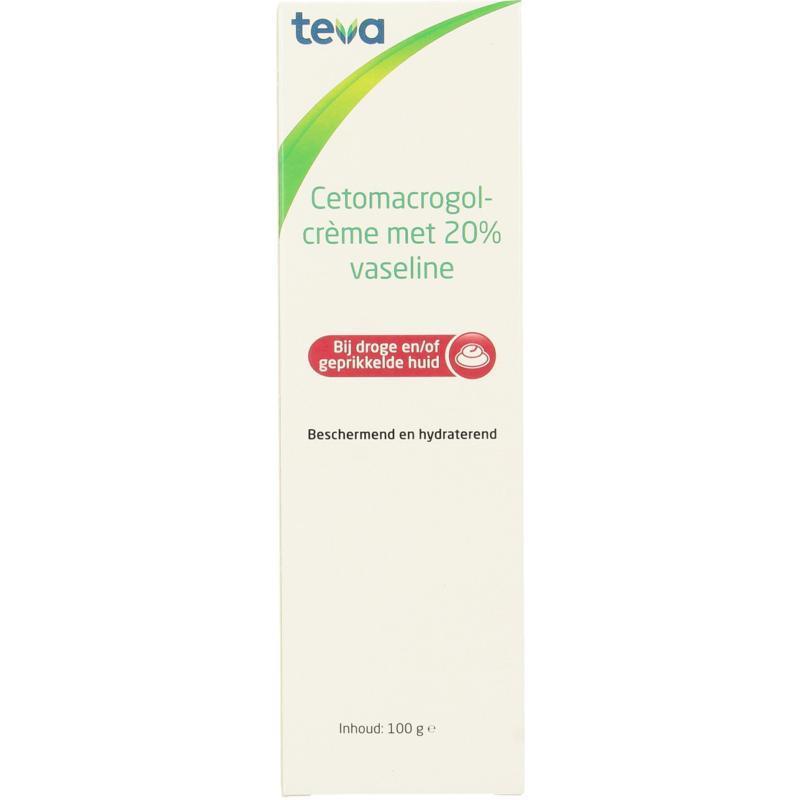 Cetamacrogolcrème met 20% vaseline 100 gram