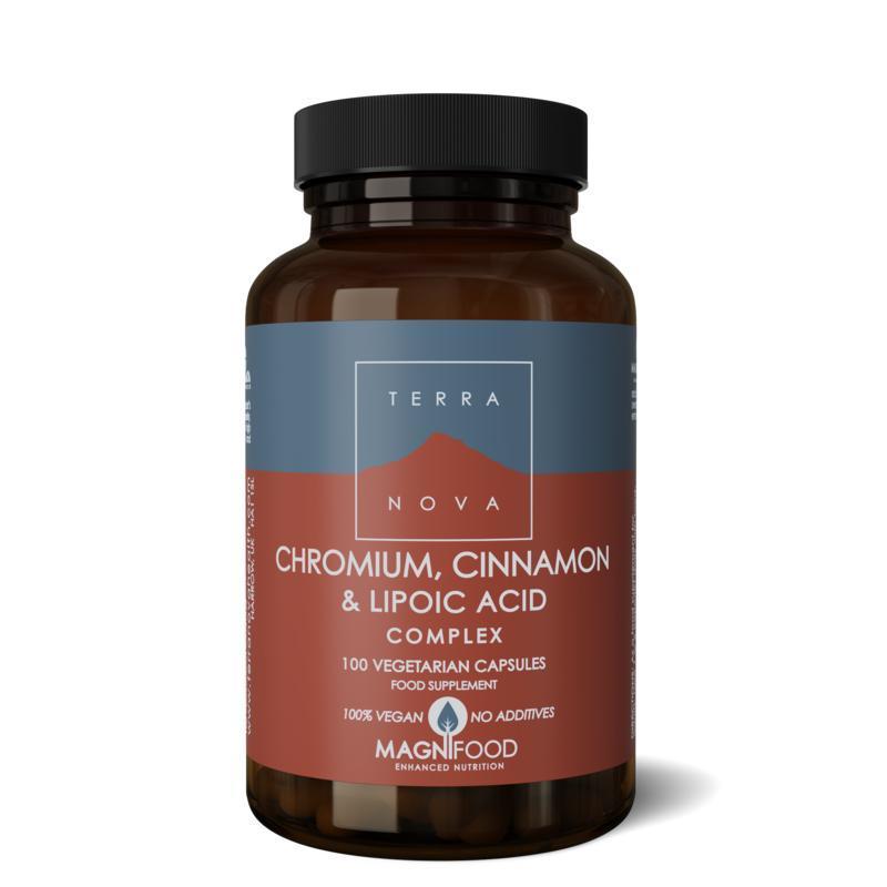 Terranova Chromium, Cinnamon & Lipoic Acid Complex 100 Capsules