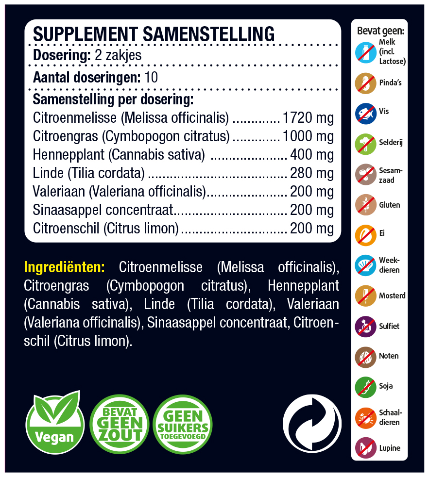 Lucovitaal Hennep CBD Thee 20 zakjes