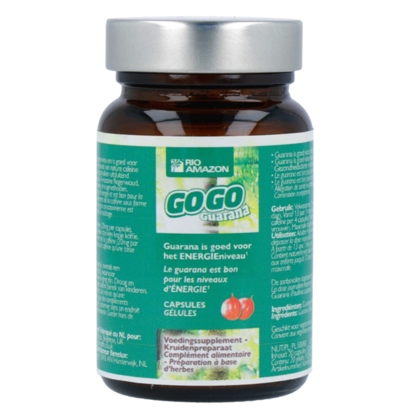 Gogo Guarana 500mg 20 capsules