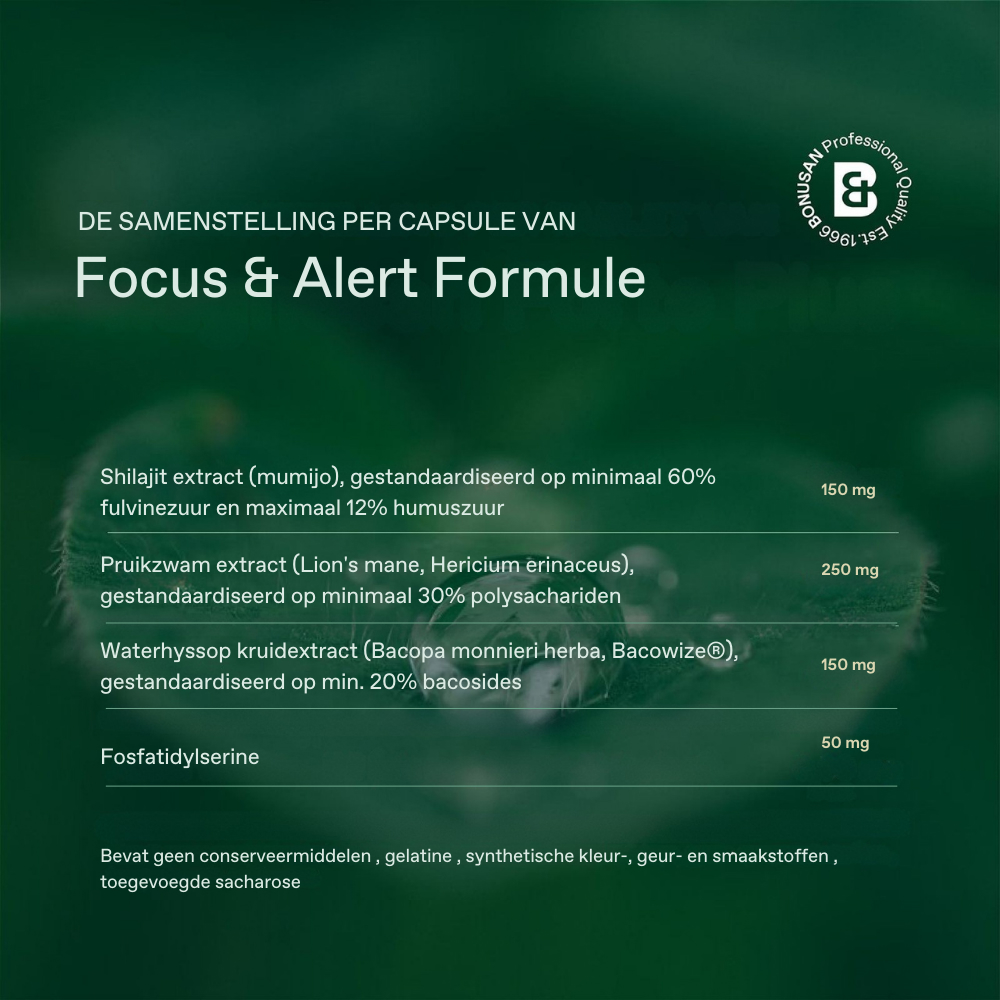 Bonusan Focus en Alert Formule 40 Capsules