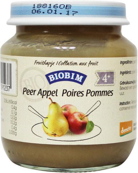 4 Maanden Fruit Appel Peer 125g
