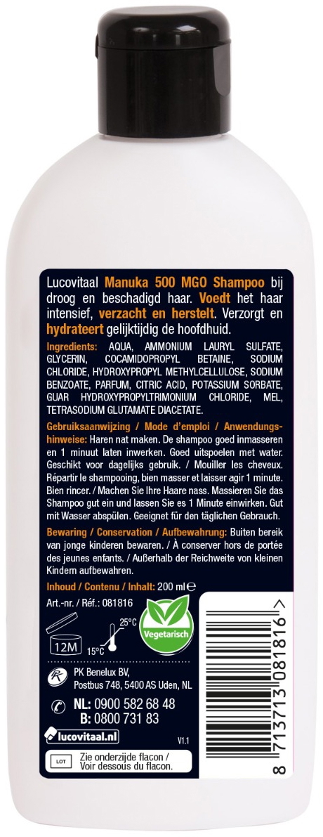Lucovitaal Manuka Shampoo 200ML
