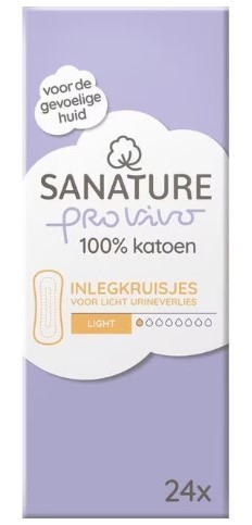 100% Katoenen Incontinentie inlegkruisjes 24 Stuks