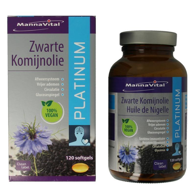 Zwarte Komijnolie Platinum 120 Softgels