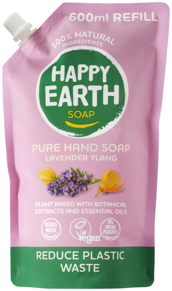 Happy Earth Handzeep Lavend Nv 600ml