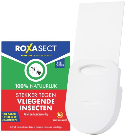 Roxasect Stekker Tegen Vliegende Insecten 100% Natuurlijk 1 stuk