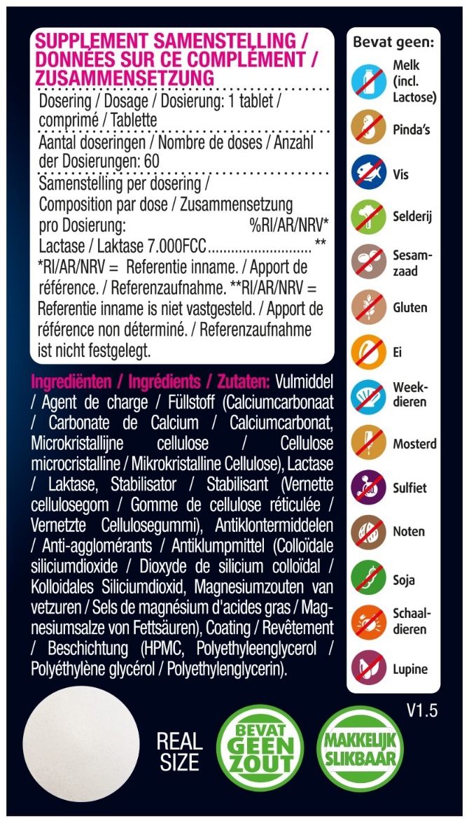 Lucovitaal Lactase 7.000 FCC 60 tabletten
