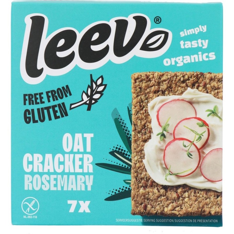 Gluten Vrij Oatcracker Rosemary Bio 100 Gram