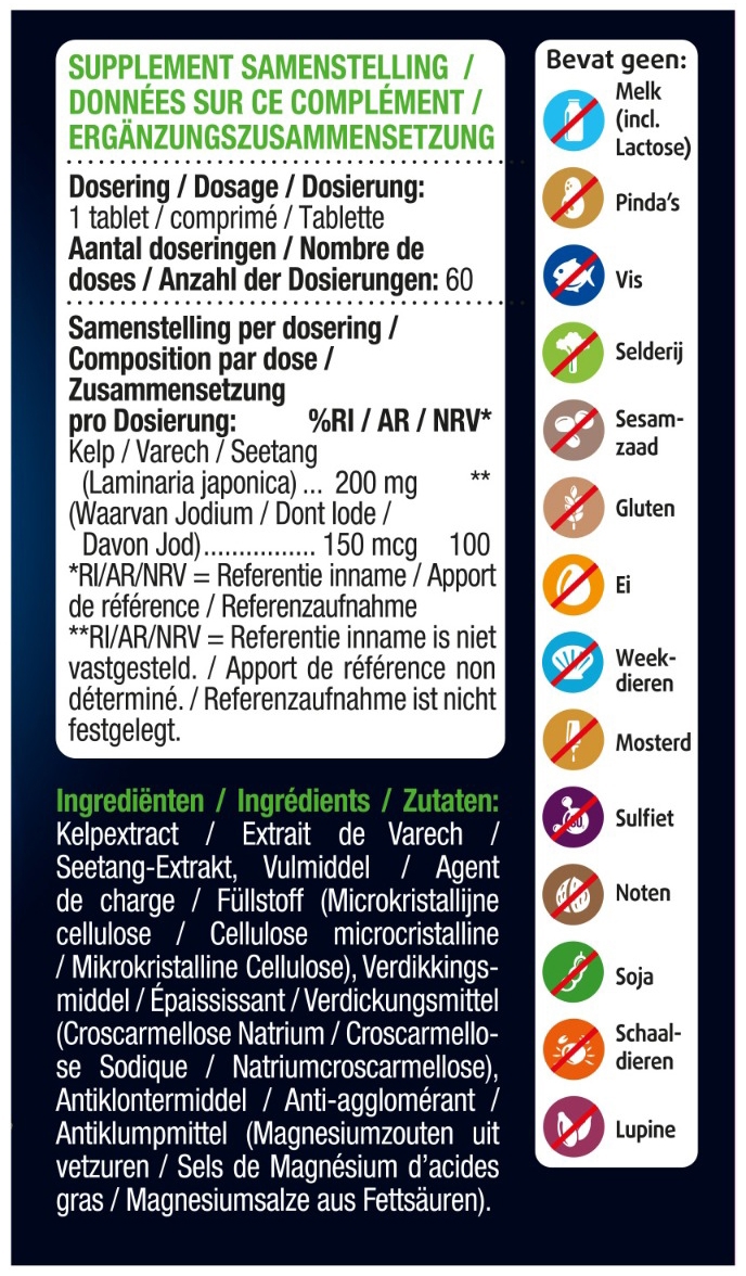 Lucovitaal Pure Kelp Tabletten 60tabl