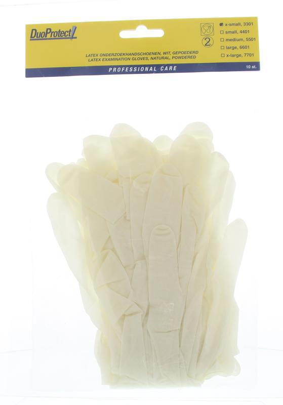 Handschoen latex extra small 10st