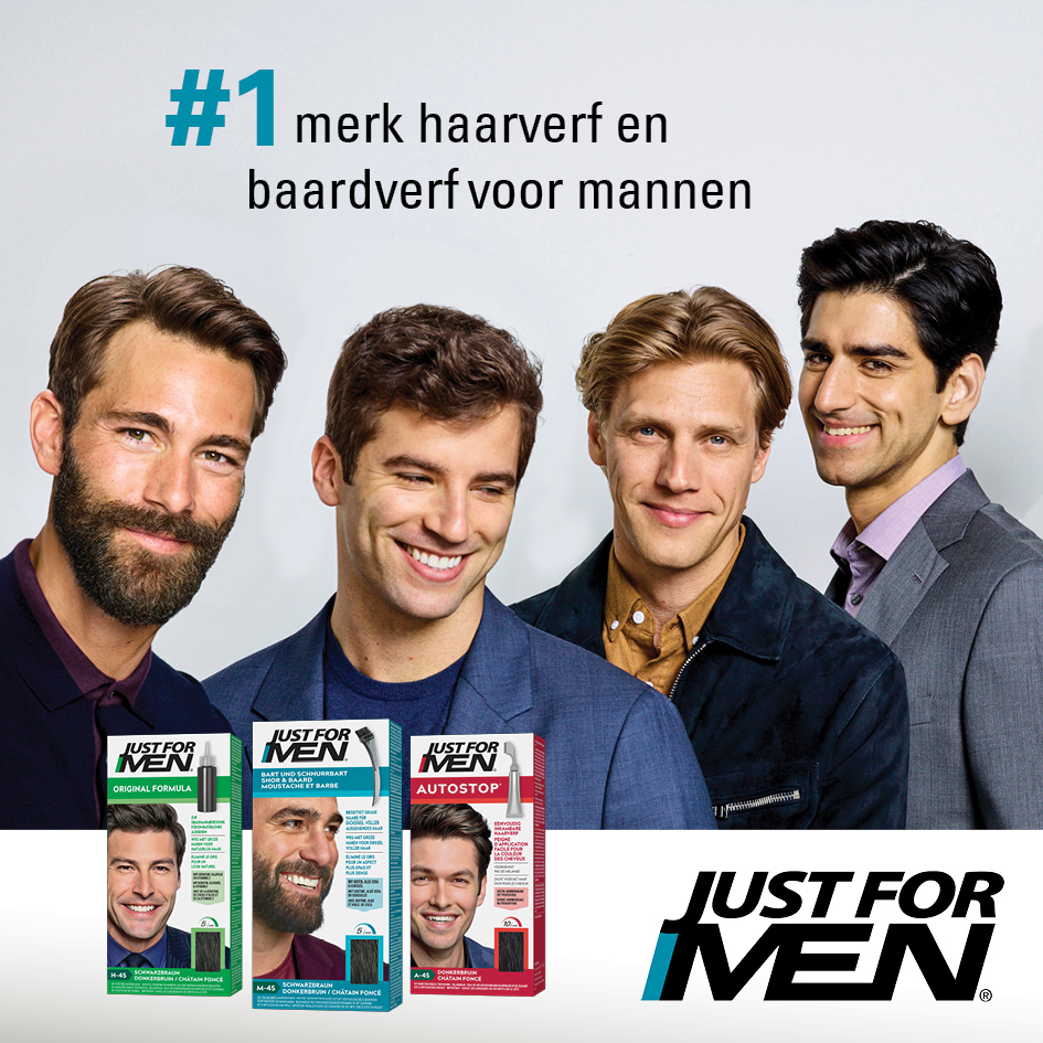 Just For Men Snor & Baard Donkerbruin M45 1 Set