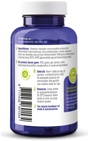 Vitakruid Multi Dag & Nacht Man 180 tabletten