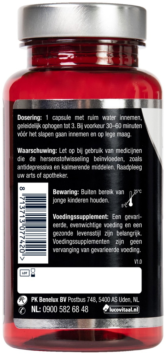 Lucovitaal L-Tryptofaan Puur 600 mg 60 Caps