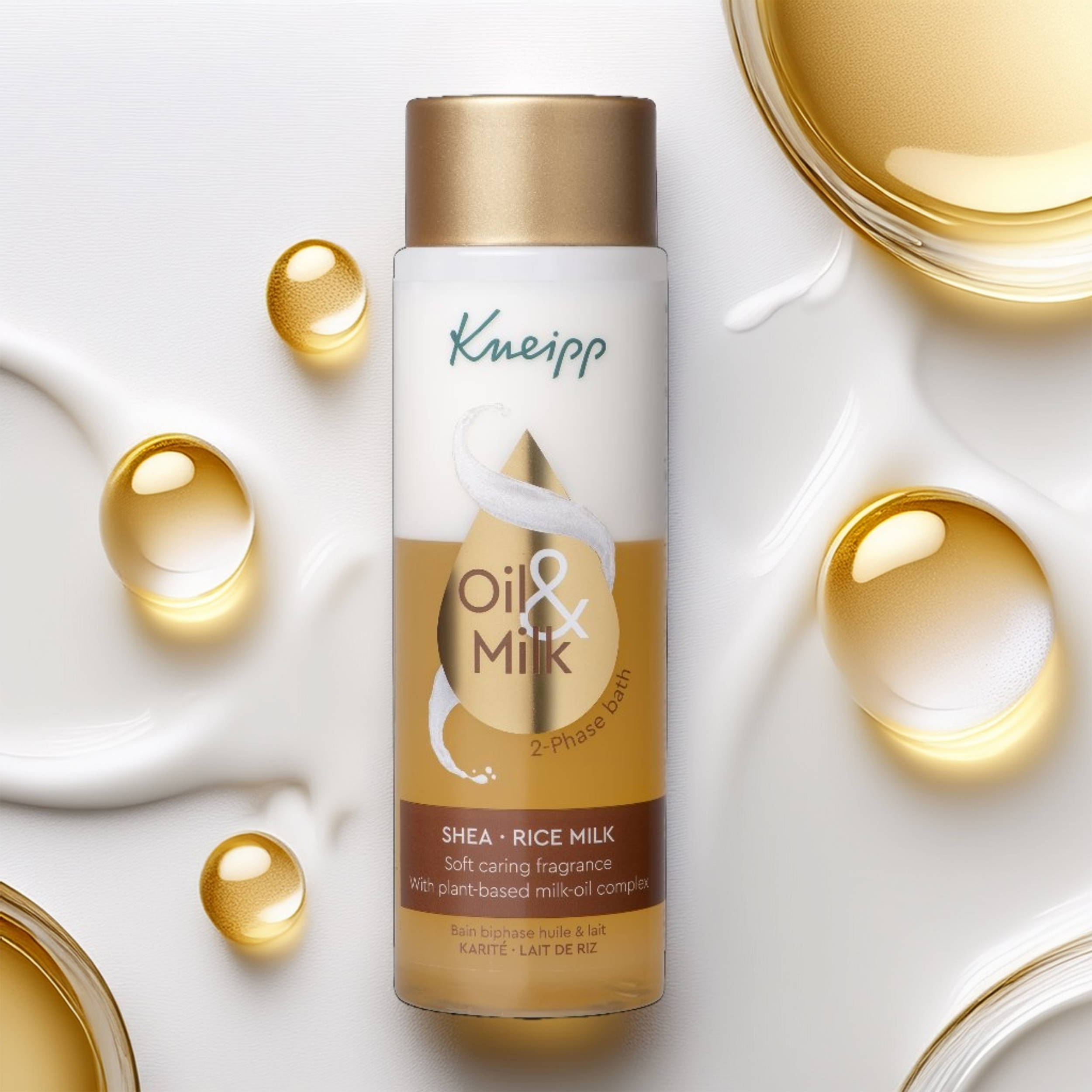 Kneipp 2-Fasen Badolie Shea & Rijstmelk 250 ml