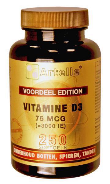 Vitamine D3 75 mcg 250 capsules