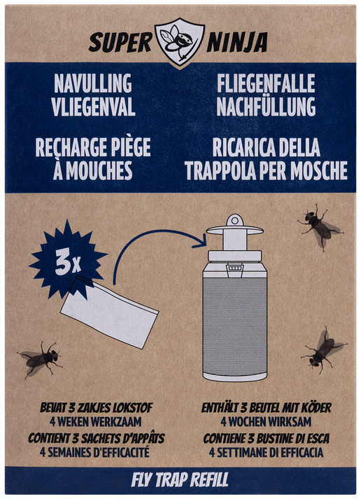 Ninja Vliegenval Navul 3st
