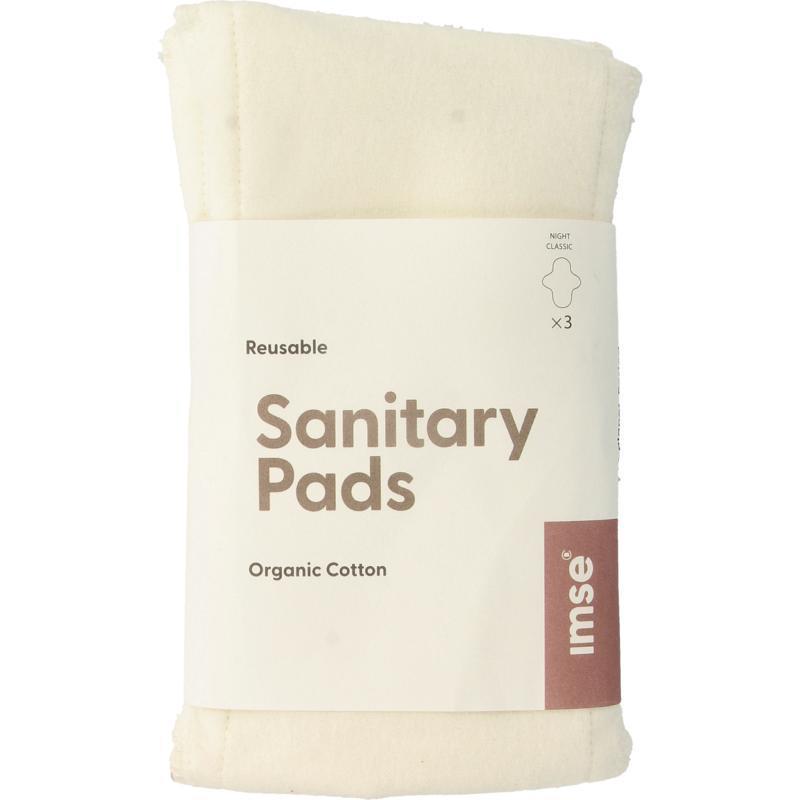 Maandverband Wasbaar Naturel Nacht 3 Stuks