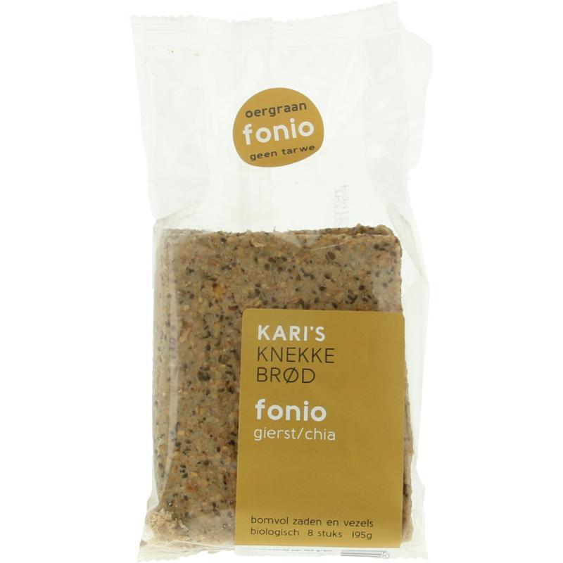 Knekkebrod fonio gierst/chia bio 195g