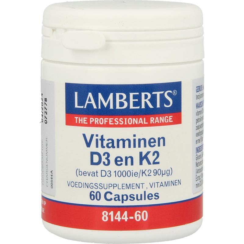 Vitamine D3 1000IE en K2 90mcg 60 Capsules