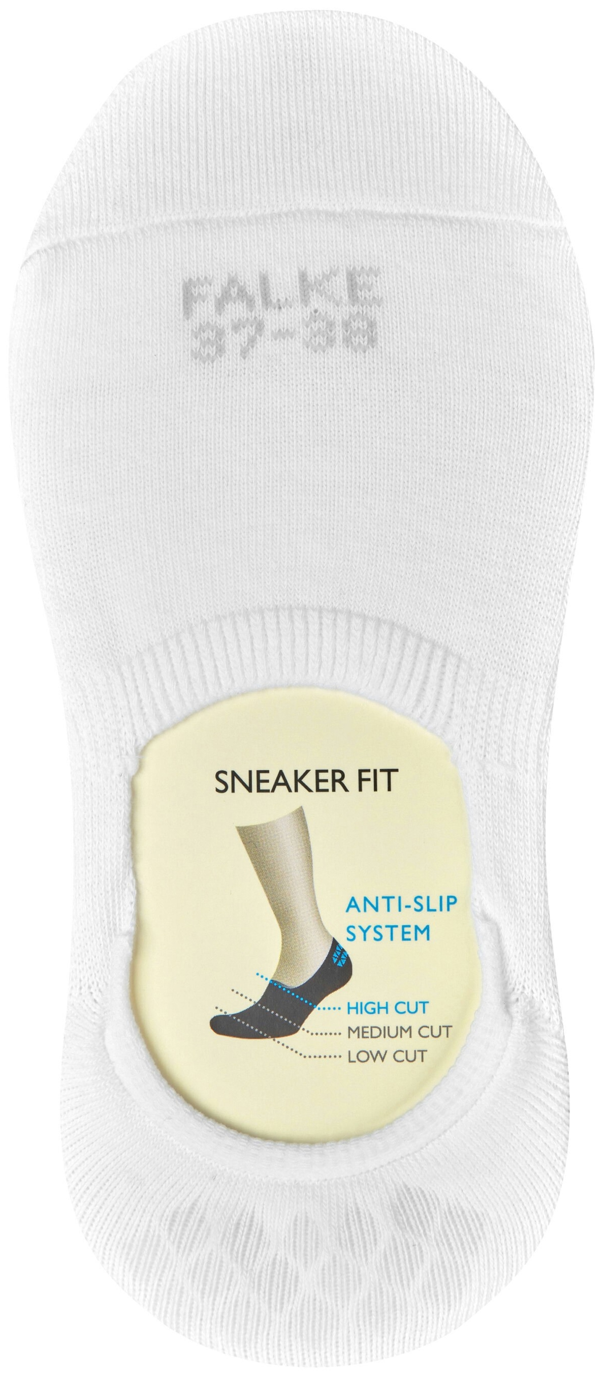 FALKE Dames Step High Cut Footies Wit