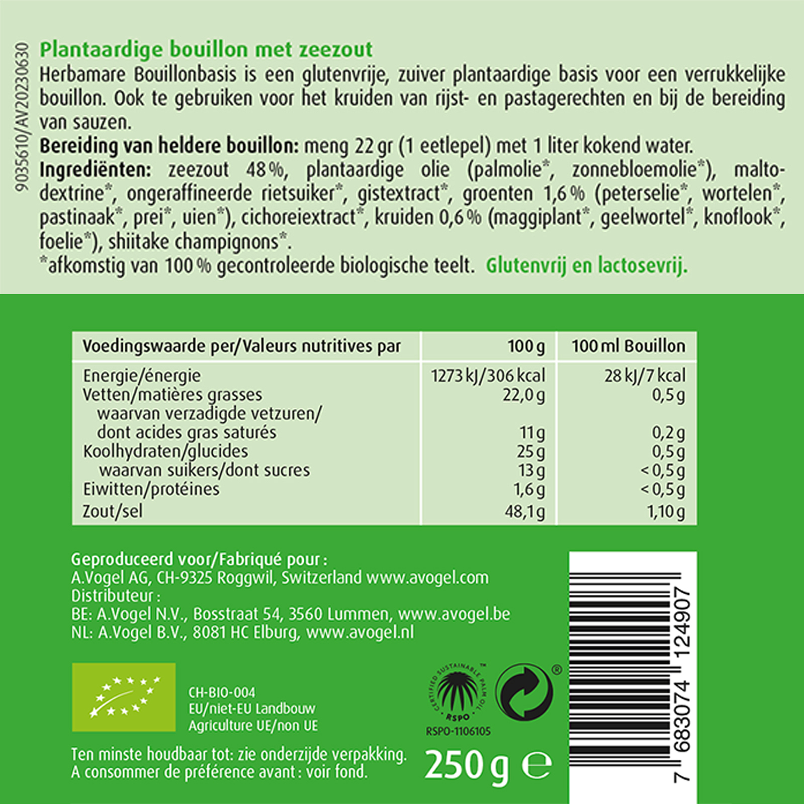 A.Vogel Herbamare Bouillonbasis drank 250 gram
