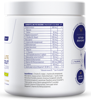 Vitakruid Elite Pre Workout Vrouw 284 Gram
