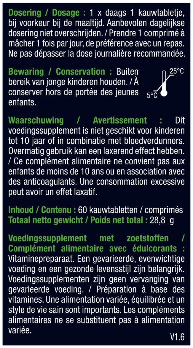 Lucovitaal Vitamine D3 10mcg 60 kauwtabletten
