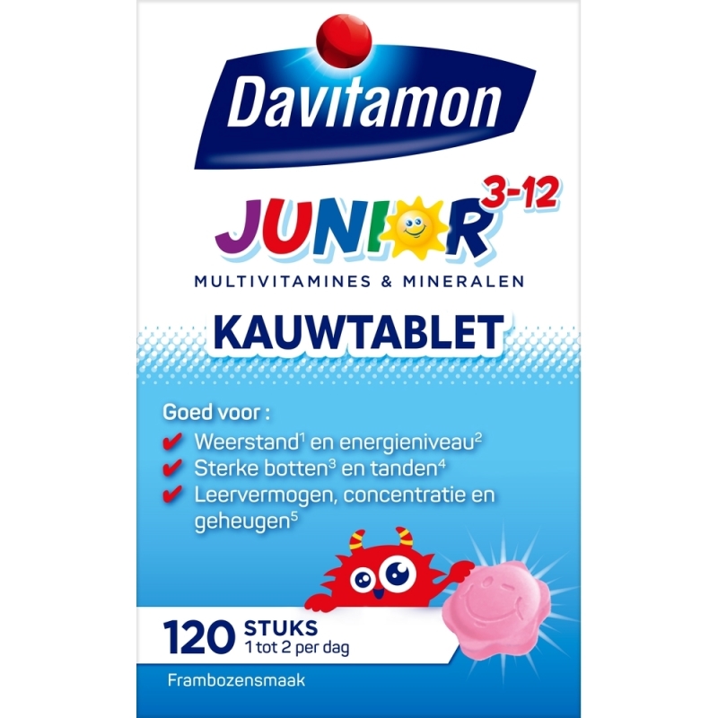 Junior 3+ Framboos 120 tabletten