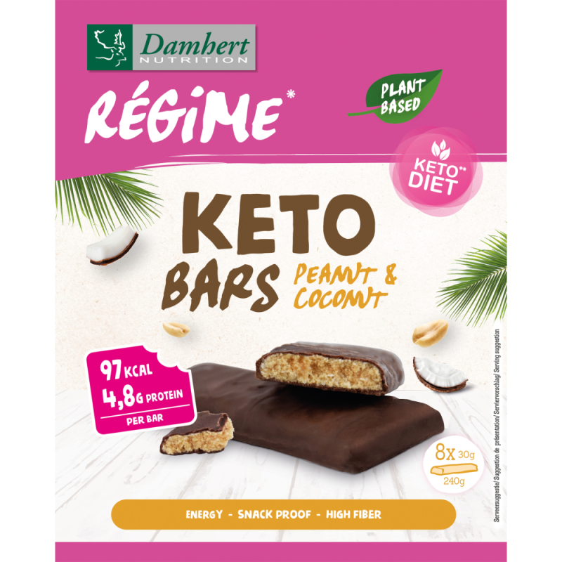 Damhert Régime Keto Bars Peanut Coconut 240 Gram