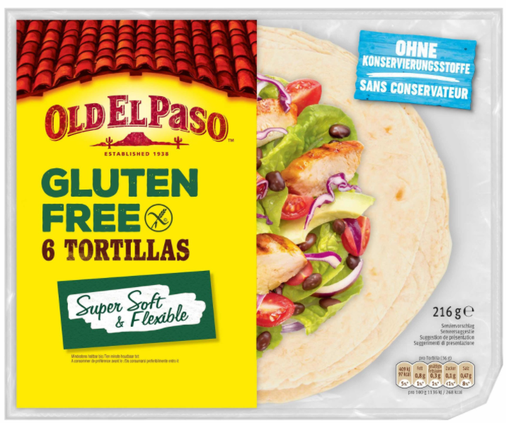 Tortillas Glutenvrij 6 Stuks 216g