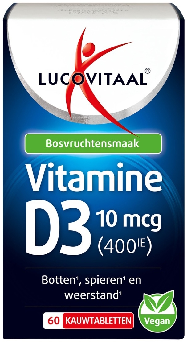 Lucovitaal Vitamine D3 10mcg 60 kauwtabletten
