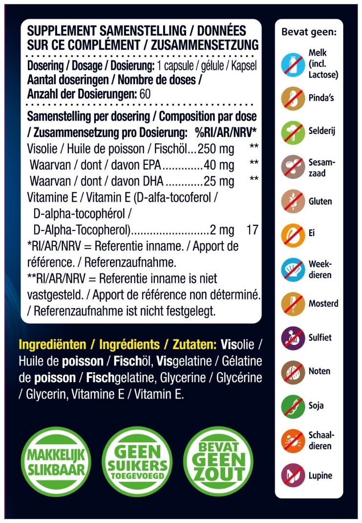Lucovitaal Visolie omega 3 mini 60 Softgels
