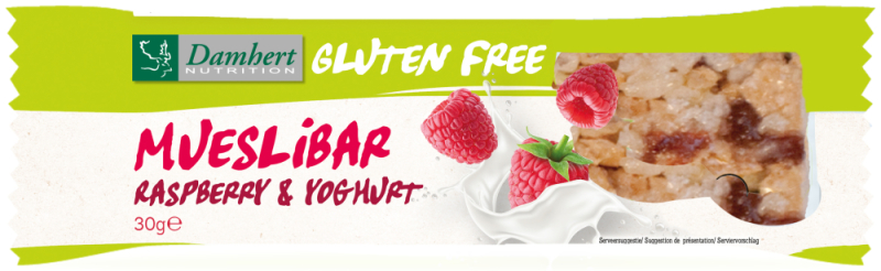 Mueslireep Framboos Glutenvrij 30 Gram