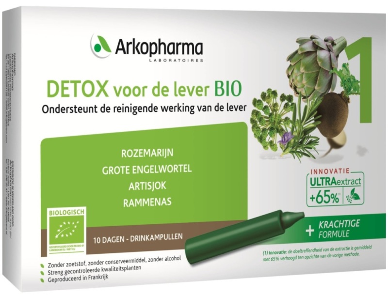 Detox voor de Lever Bio Drinkampullen 10 Stuks