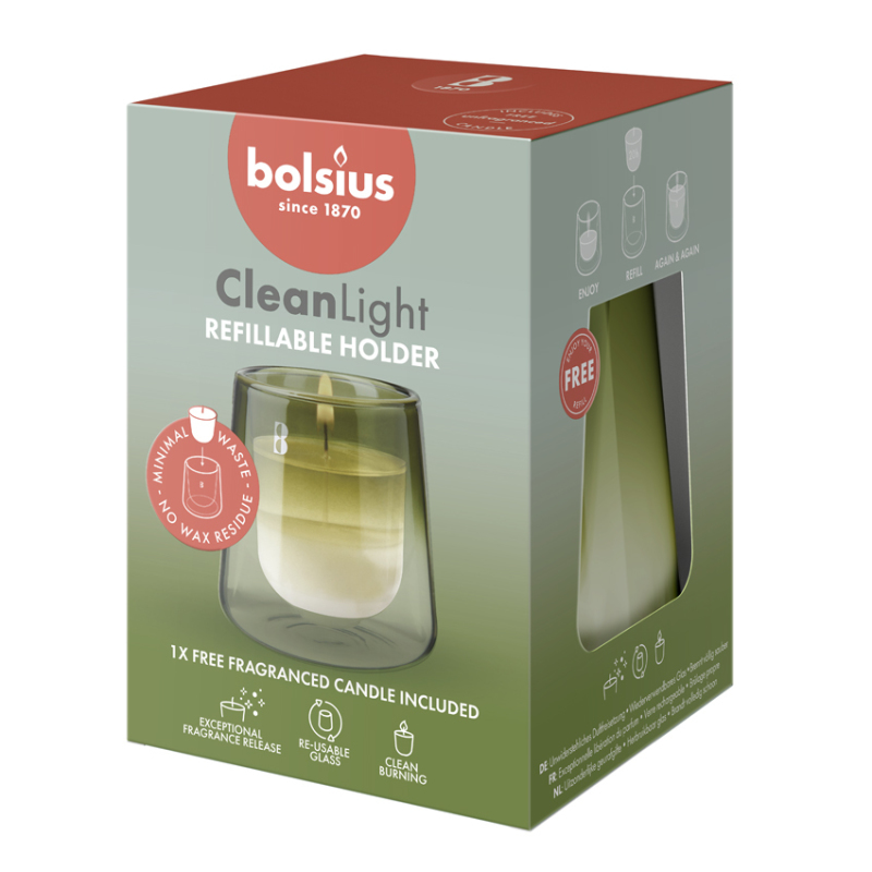 Clean Light Geurkaars In Glas Gardenia & Fig 1 Stuk