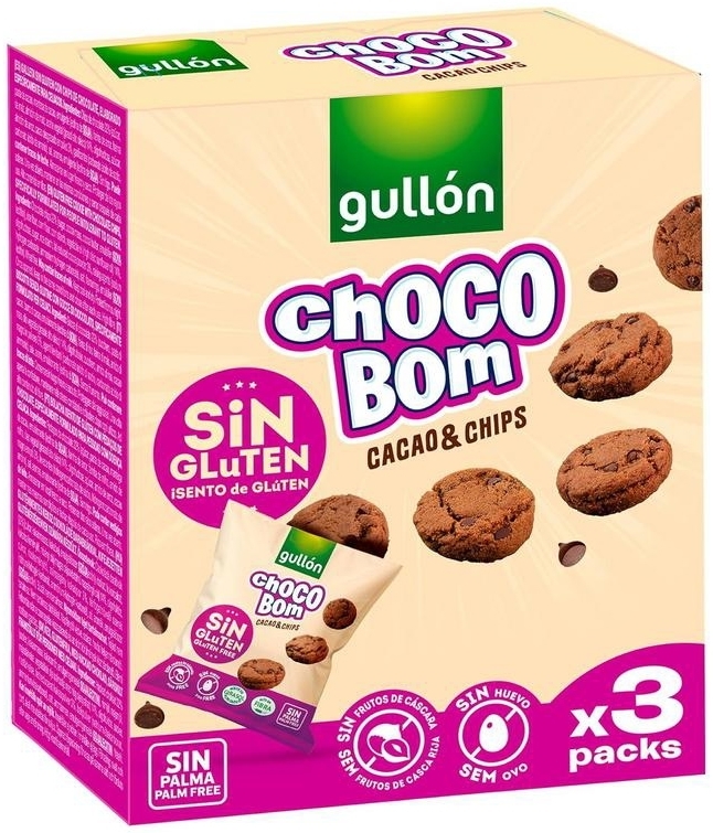 gullon Choco bom 3-pack glutenvrij 120g