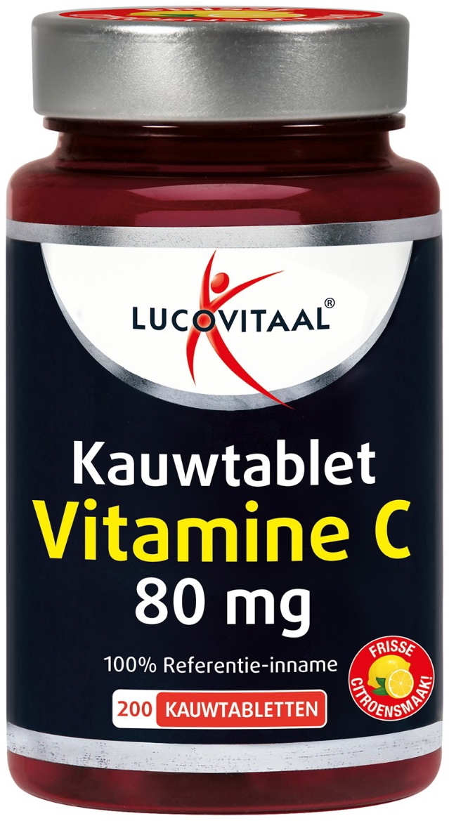 Lucovitaal Vitamine C 80mg Citroen 200 Kauwtabletten