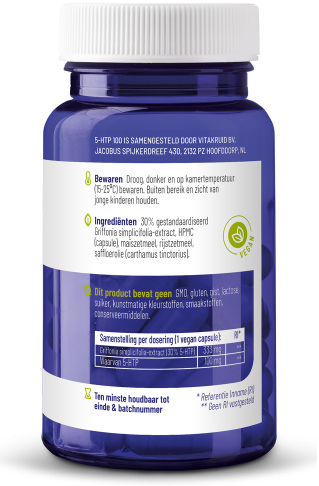 Vitakruid 5-HTP 100mg 60 Vegan Capsules