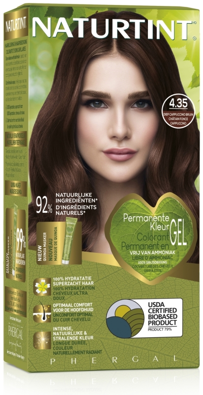 Haarkleuring 4.35 Diep Cappuccino Bruin 170 ML