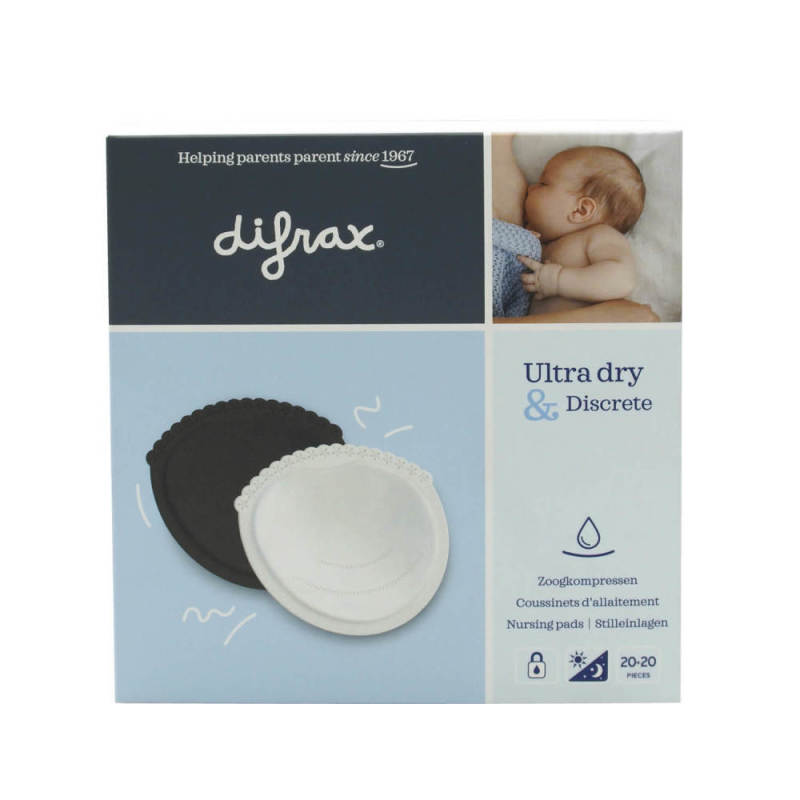 Zoogkompressen Zwart Wit 40 Stuks