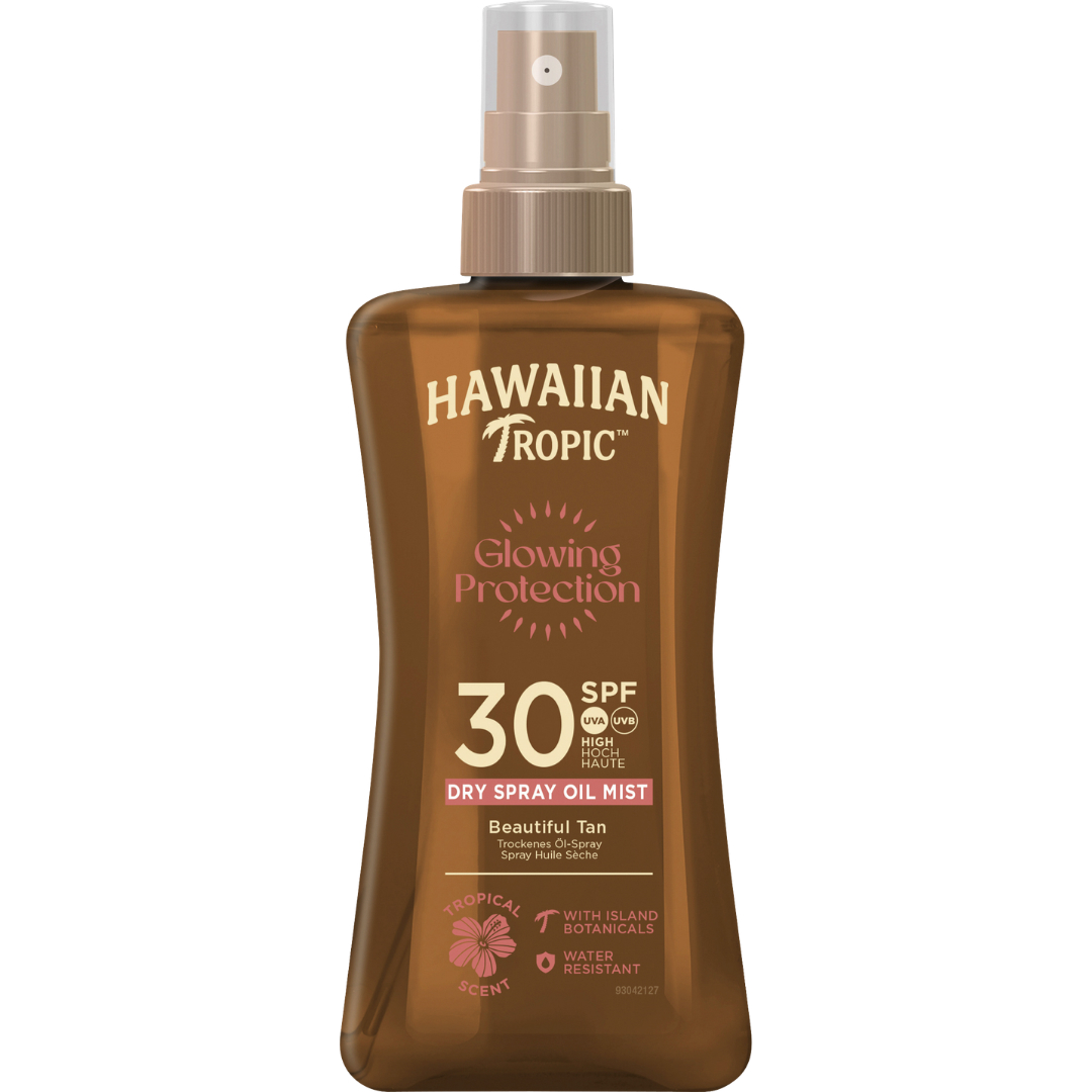 Hawaiian Tropic Zonnebrand Glowing Protection Dry Spray Oil SPF30 200 ml