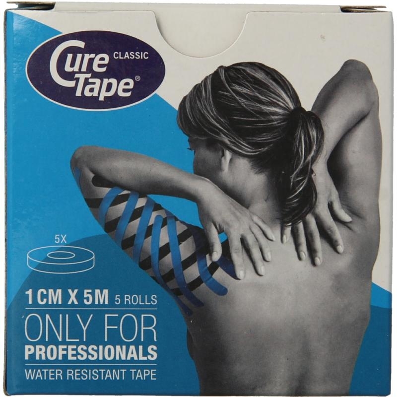 Kinesiotape blauw 1cm x 5m 5st