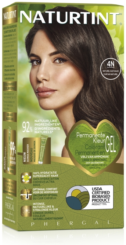 Haarkleuring 4N Intense Naturel Kastanje  170 ML