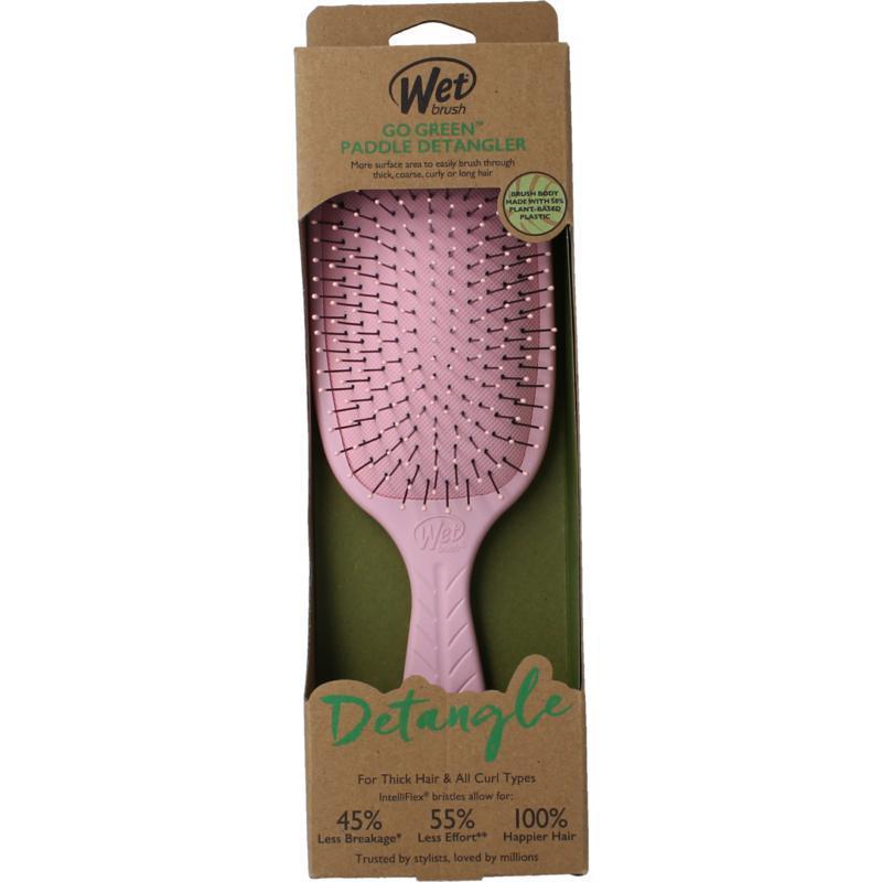 Go green paddle detangler pink 1st