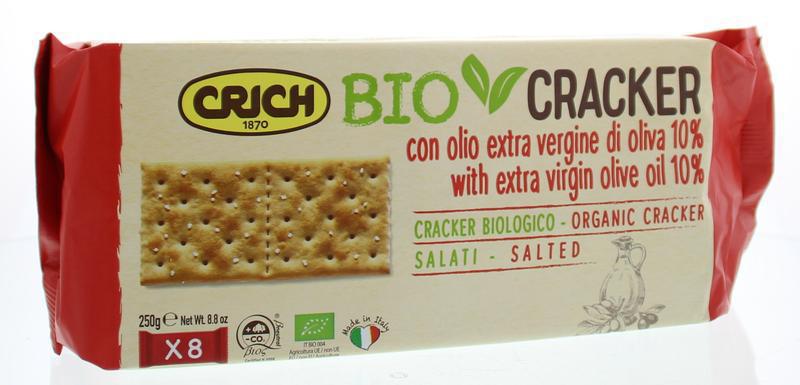 Crackers olijfolie met zout rood 250g